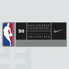 Nba jersey engineered basketball sticker